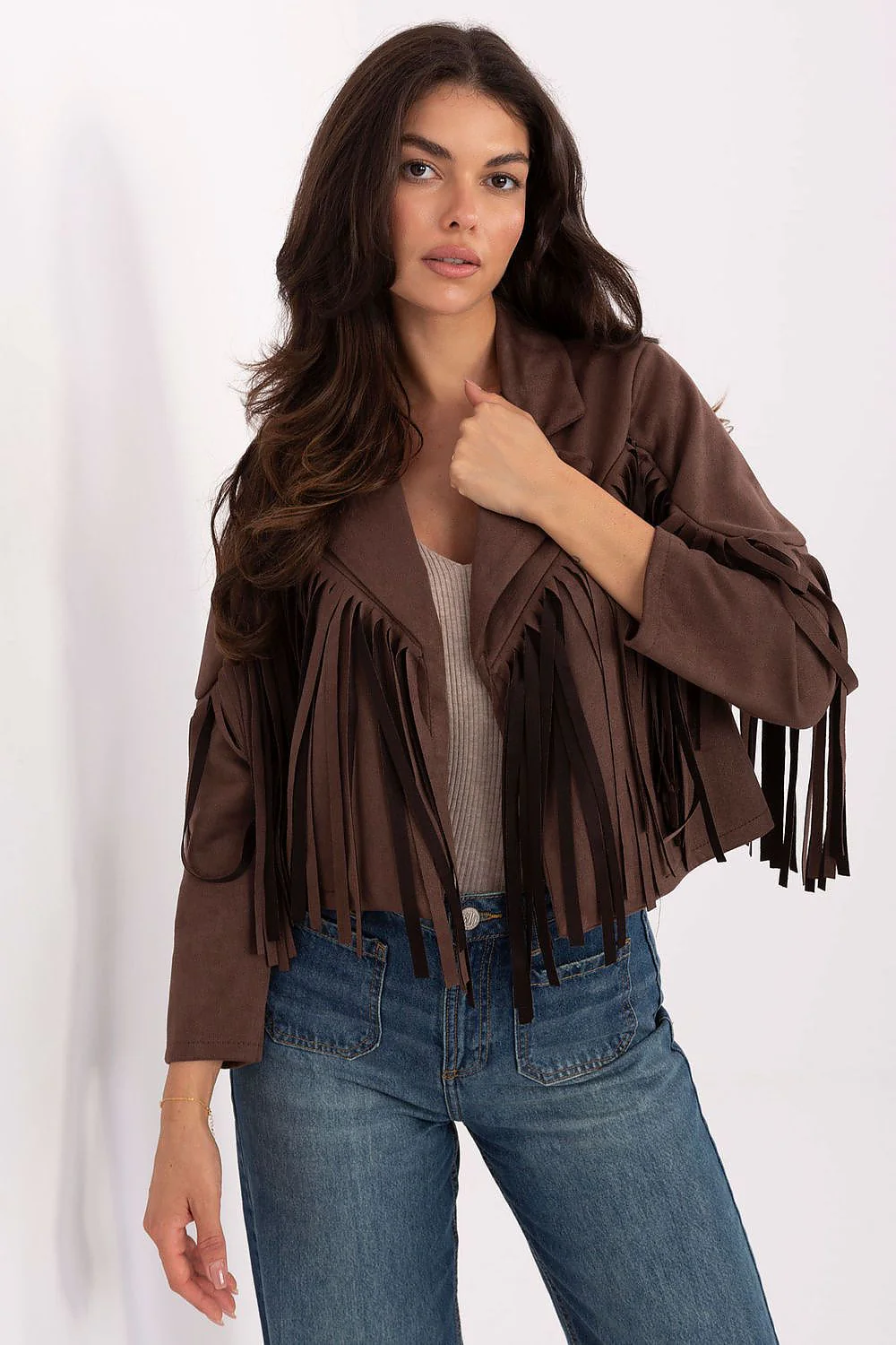 VESTE CASUAL COURTE À FRANGES – Image 4