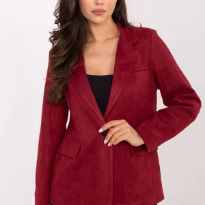 VESTE BLAZER SUÉDINE BORDEAUX