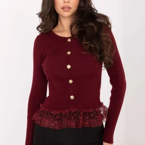 PULL COURT EN LAINE ET DENTELLE