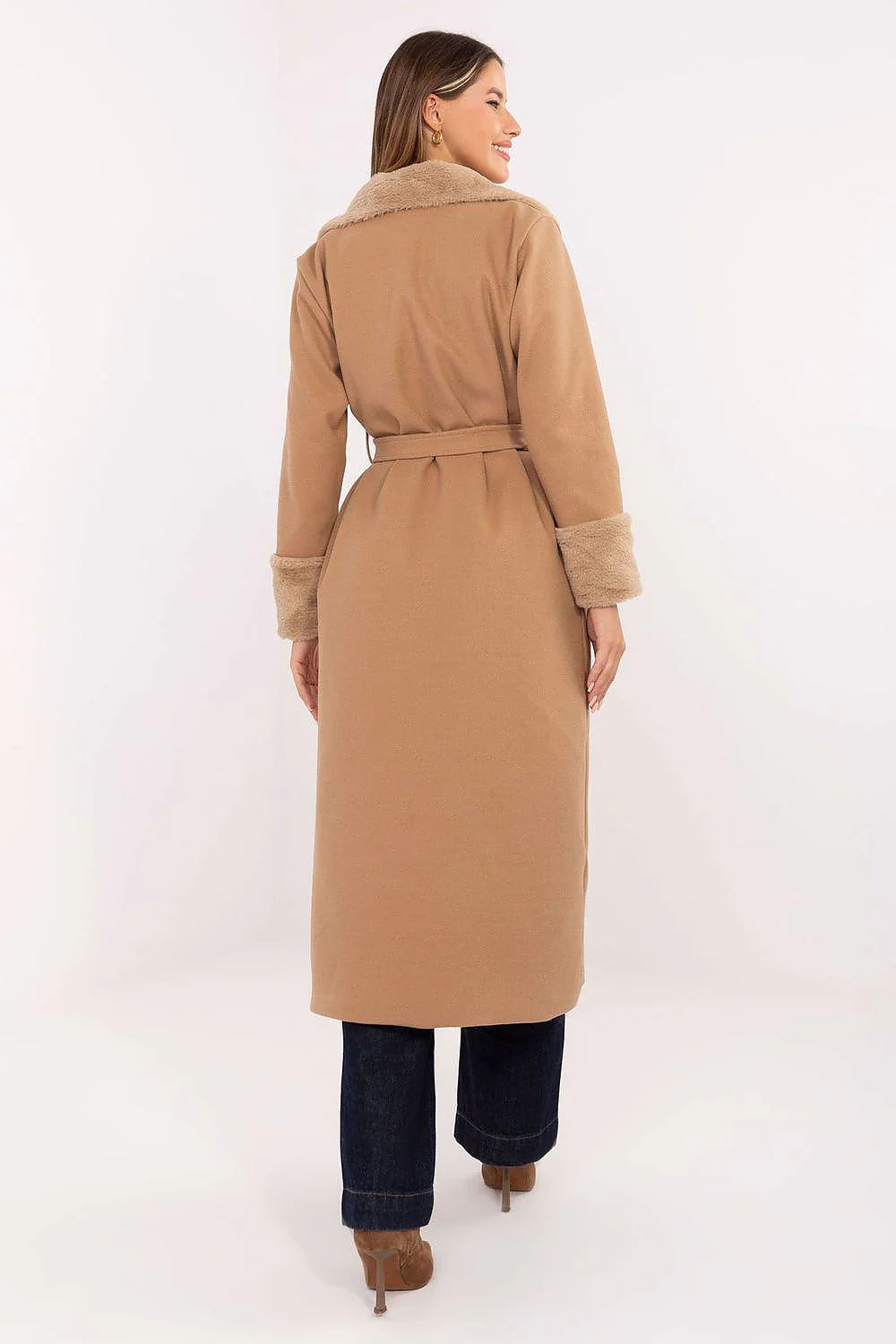 MANTEAU D’HIVER LONG DÉTAILS FOURRURE – Image 3