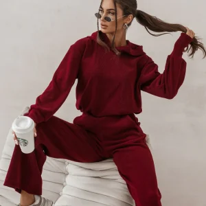 ENSEMBLE SWEAT & PANTALON BORDEAUX