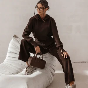 ENSEMBLE SWEAT & PANTALON MARRON