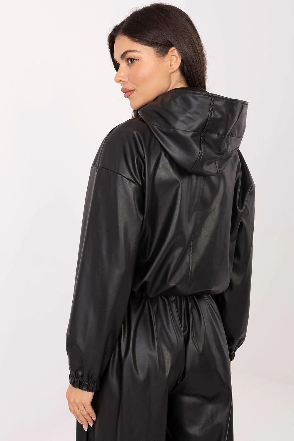 VESTE EN CUIR A CAPUCHE – Image 7