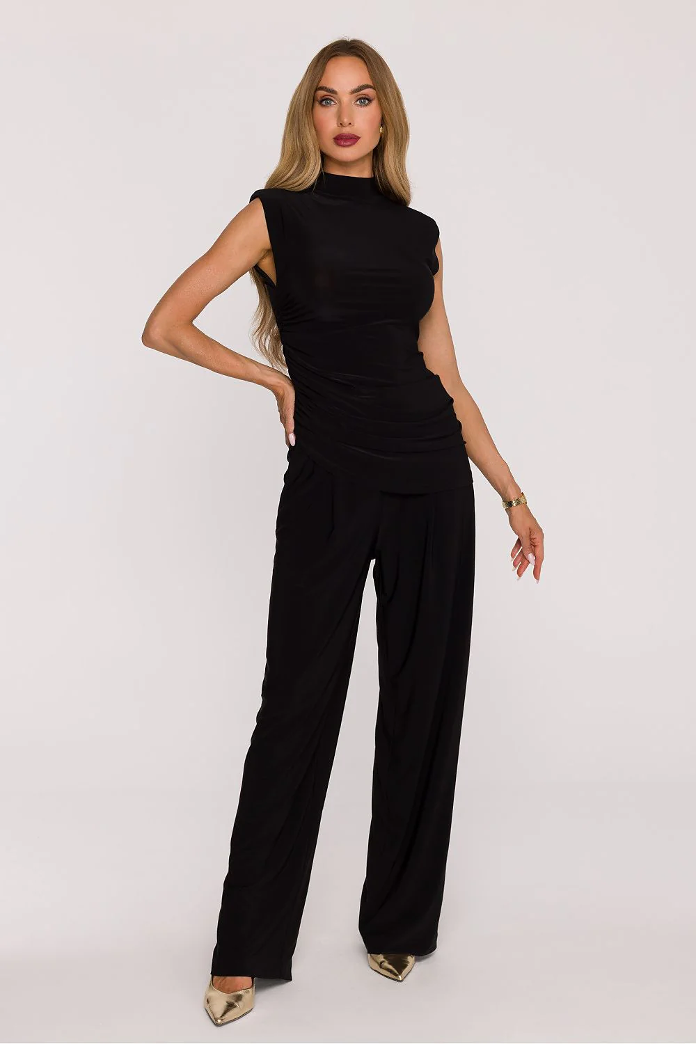 ENSEMBLE HAUT ASYMÉTRIQUE & PANTALON FLUIDE – Image 8