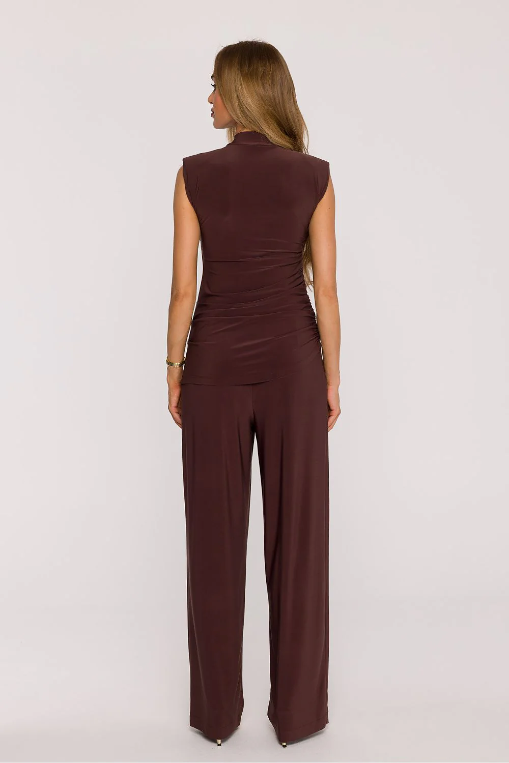 ENSEMBLE HAUT ASYMÉTRIQUE & PANTALON FLUIDE – Image 3