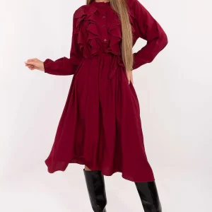 ROBE ÉVASÉE À VOLANTS