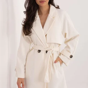 MANTEAU MI-LONG ÉLÉGANT ÉCRU