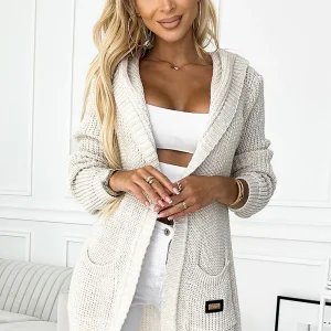 GILET À CAPUCHE 100% ACRYLIQUE