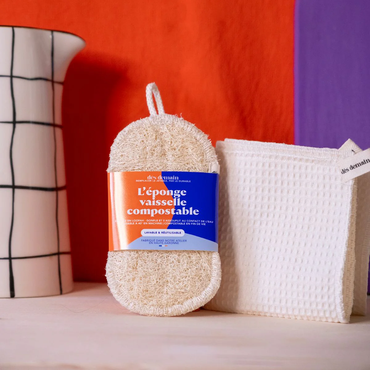 L'éponge vaisselle en loofah, naturelle et compostable !