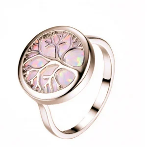 Bague Arbre de Vie avec Pierres Colorées – Vibrance et Énergie