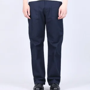 Pantaler baker French work serge - Japan blue