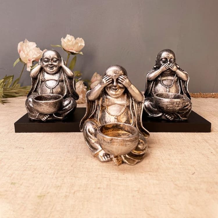 Lot de 3 bougeoirs ' la sagesse de Bouddha ' – Image 5