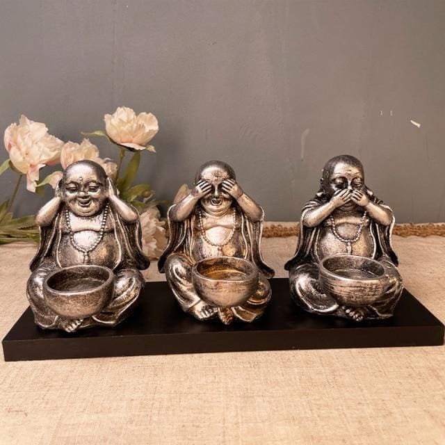 Lot de 3 bougeoirs ' la sagesse de Bouddha ' – Image 6