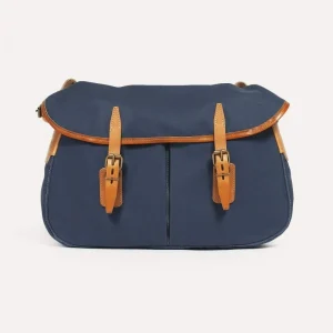 Sac musette coton taille M - Bleu de chauffe