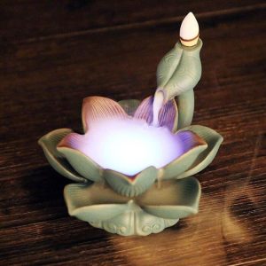Porte encens lumineux ' La beauté du Lotus '