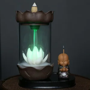 Porte encens lumineux ' le calme du lotus '