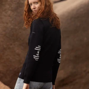 Pull à coudières "Ancre rayée"