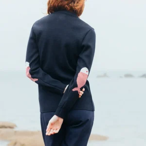 Pull à coudières "Poisson rayé"