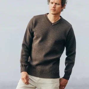 Pull col V  "Faouet"  100% laine vierge