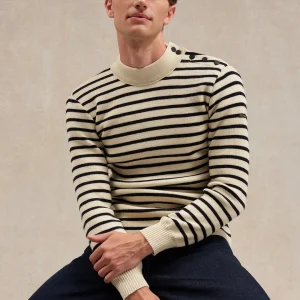 Pull Marin rayé laine - Le minor
