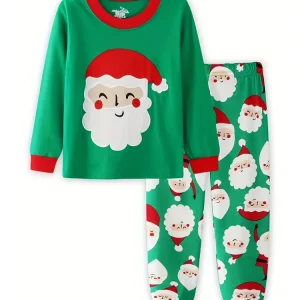Pyjama de Noël Enfant Vert