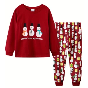 Pyjama de Noël Enfant Bonhomme de Neige