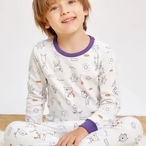 Pyjama Enfant Blanc Dessins