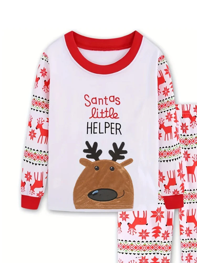 Pyjama de Noël Enfant Blanc – Image 2