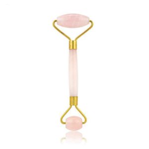 Roller pour Massage Facial en Quartz rose