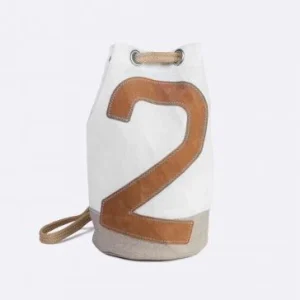 Sac Matelot Jack Lin et cuir ambre