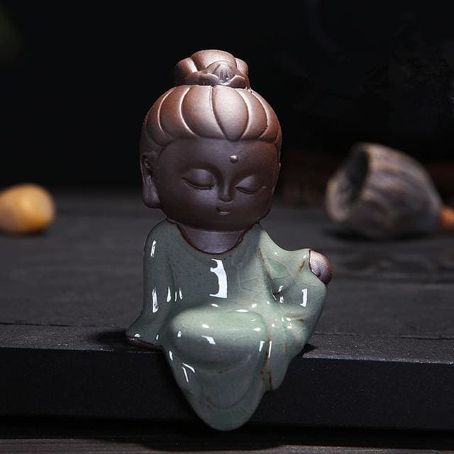 Statuette bouddha en céramique – Image 2