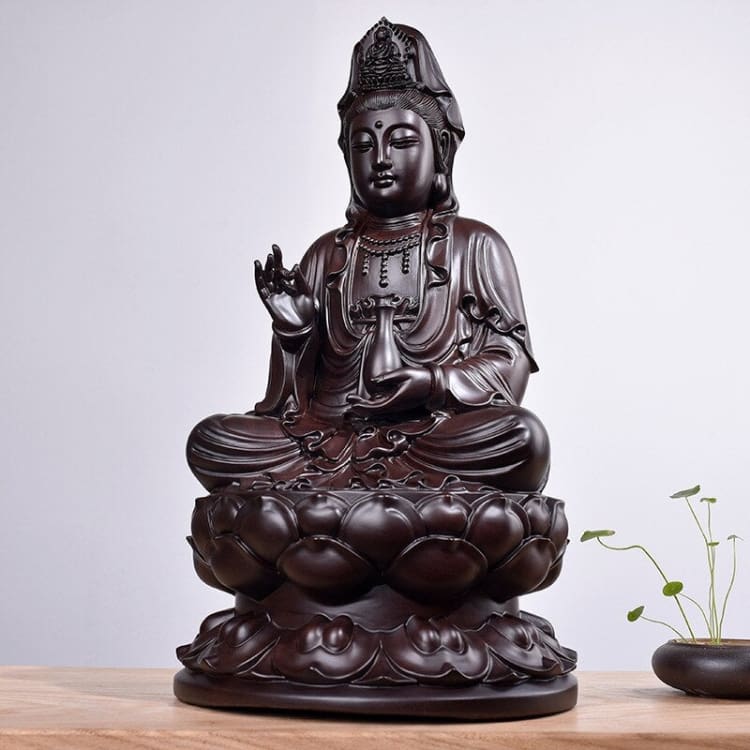 Statuette de Bouddha en bois de santal – Image 4