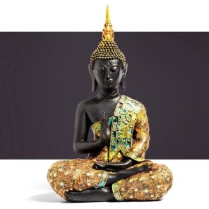Statuette de Bouddha Style colorée - Abhaya Mudrā