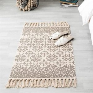Tapis Zen Turc à frange - Créme