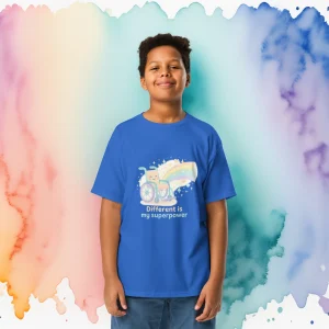 T-shirt Enfant "Different is my superpower"